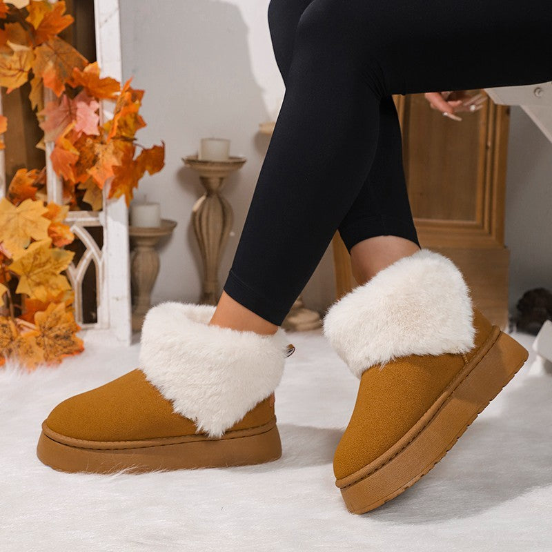 Women’s Winter Suede Plush Snow Boots