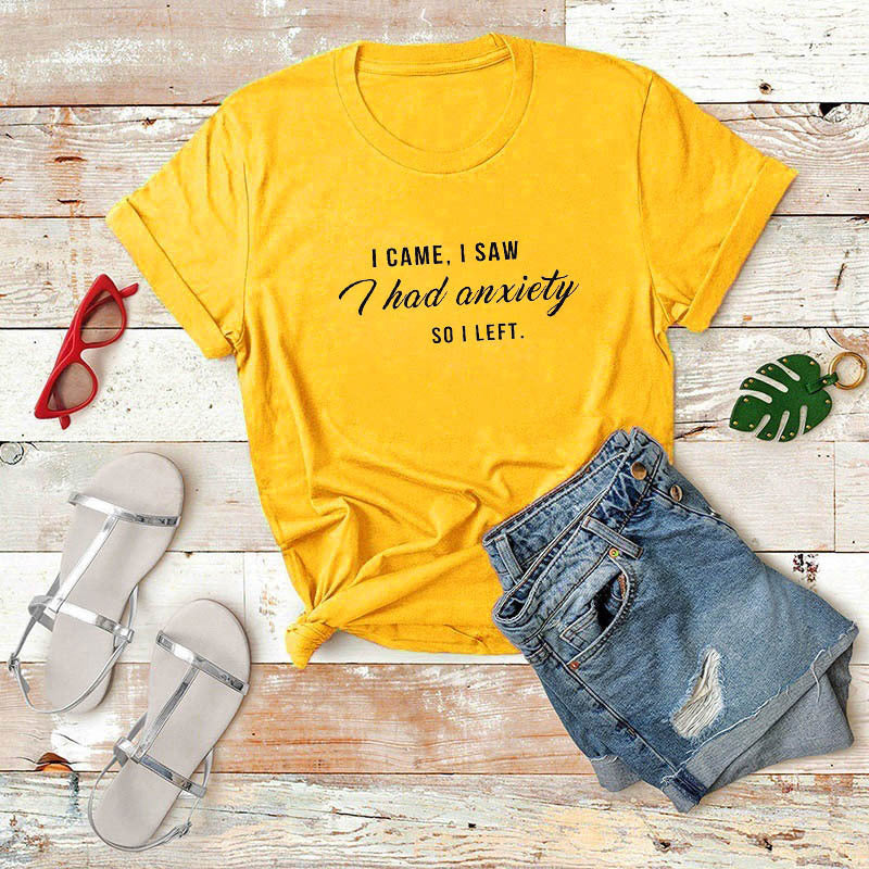 Funny Graphic Slogan Tee for Women