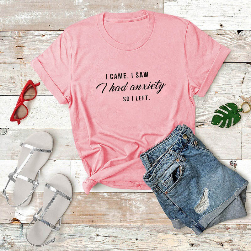 Funny Graphic Slogan Tee for Women