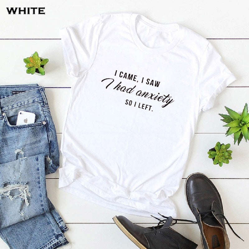 Funny Graphic Slogan Tee for Women