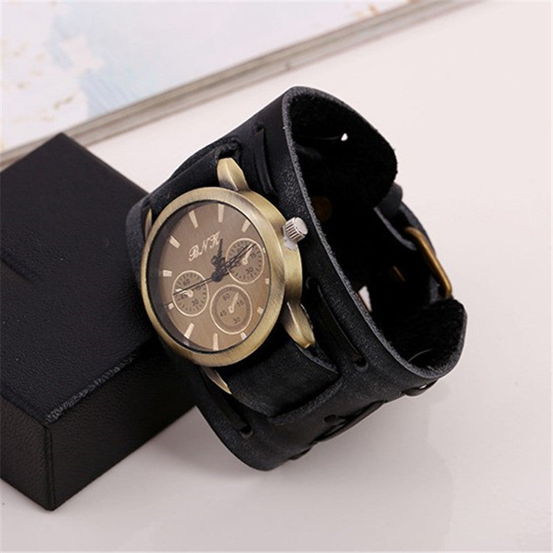 Retro Cowhide Punk Watches for Men