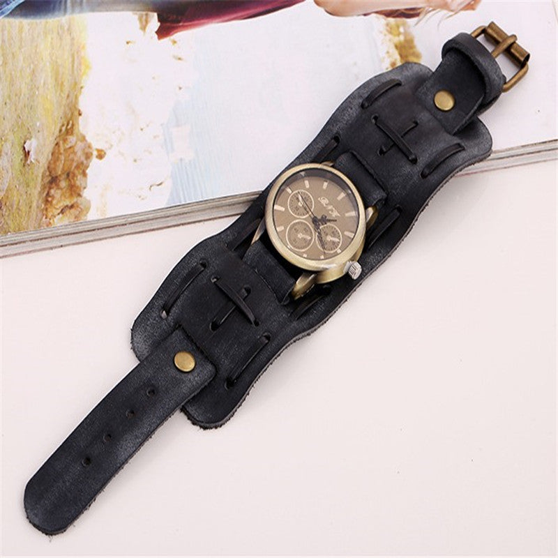 Retro Cowhide Punk Watches for Men