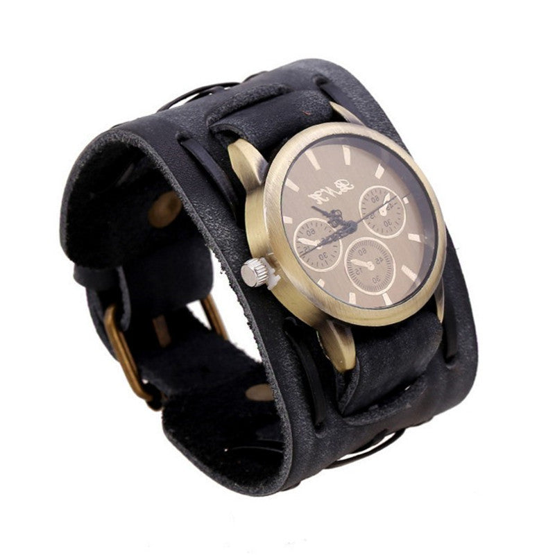 Retro Cowhide Punk Watches for Men