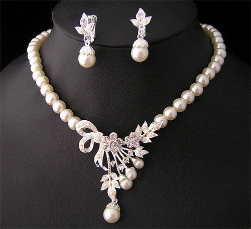 Bridal Jewelry Sets for Wedding Ladies - Pearls, Necklaces, and Earrings