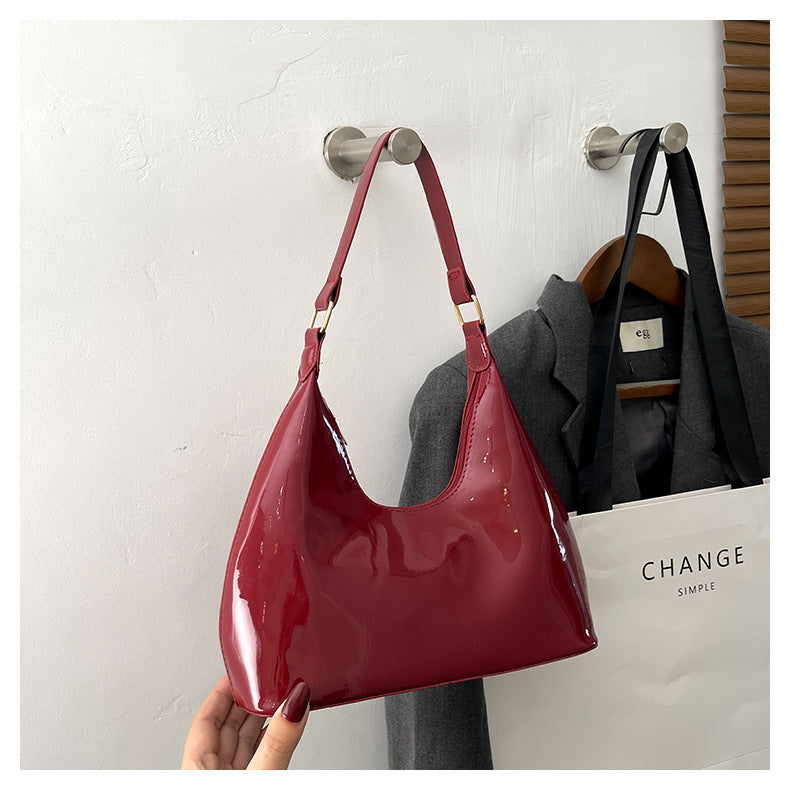 Women’s Casual Patent Leather Handbag