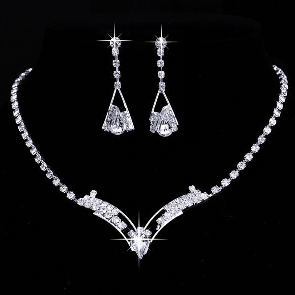 Korean Water Drop Necklace and Earring Set