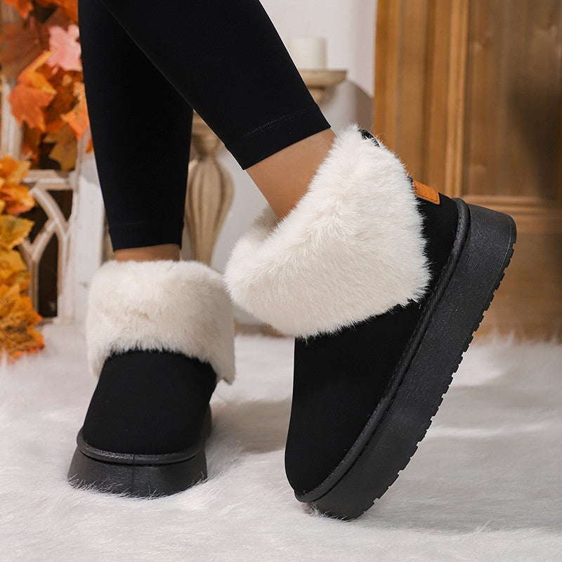 Women’s Winter Suede Plush Snow Boots