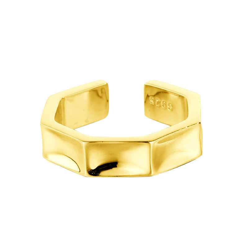 Glossy Geometric Ring for Women